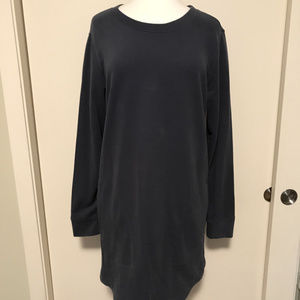 GAP Body steel blue sweatshirt dress.